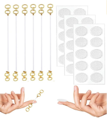 ARISTAL Jewellery Invisible Transparent Kaan Chain And Ear Patch Support for Earlobe Brass Ear Thread
