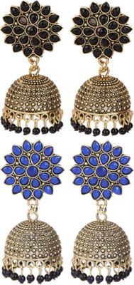 Keviv Wedding & Engagement Earring Combo for Women Beads, Pearl Alloy, Brass Earring Set