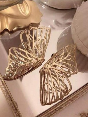 Softwrap Softwrap Butterfly Stud Earring Hollow-out Wings Earrings for Women and Girls Alloy Stud Earring