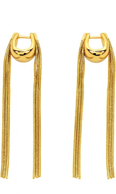 ARISAA Fashion Gold Chain Tassel Earrings Brass Stud Earring