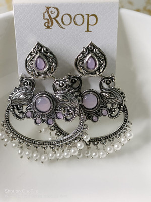 kanyamaa collections Roop Royal Charm Oxidized Earring Beads Alloy Drops & Danglers