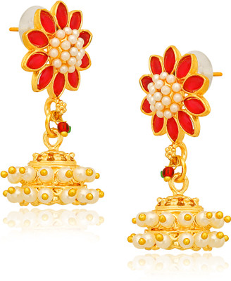 Raj And Deb Traditional Tample Earring Collection For Women Brass Jhumki Earring