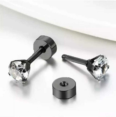 MEHAK CREATION Gold Small Round Crystal Cute Plain Simple for Menn Metal Stud Earring Alloy Stud Earring