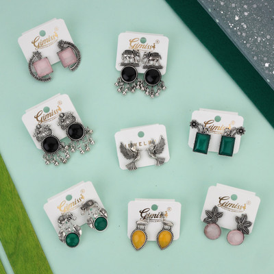 Janki Creation Korean Beautiful Unique Design Festival Jewelry Onyx Alloy Chandbali Earring, Drops & Danglers, Jhumki Earring, Stud Earring