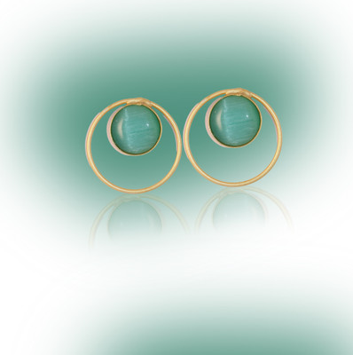 TheQueenVibes THE QUEEN VIBES Brass, Glass Tassel Earring, Hoop Earring, Earring Set