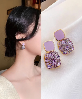 ssjcollections EARRING Diamond Alloy Stud Earring