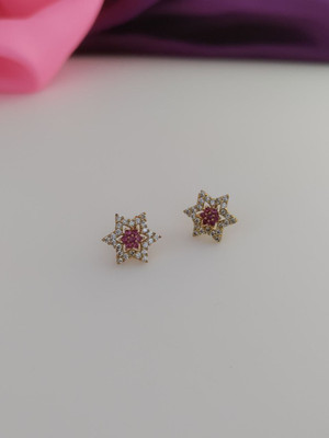 OmKrishiv NIVA Beads Brass Stud Earring