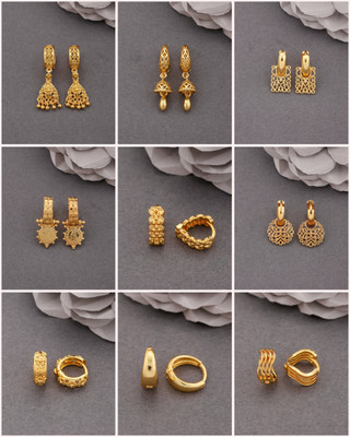 Weroxa Combo Of Brass Huggie Earring
