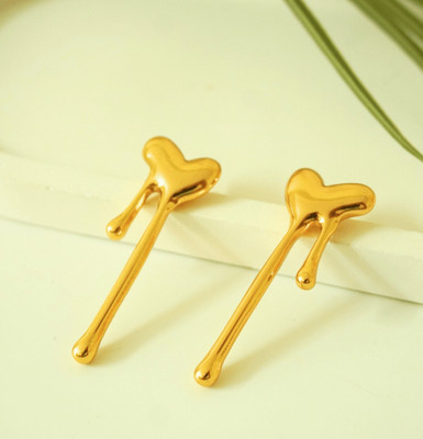 Shivay gifting pitara Gold Plated Anti-Tarnish Earrings for Women | Stylish Fashion Jewellery Stainless Steel Drops & Danglers