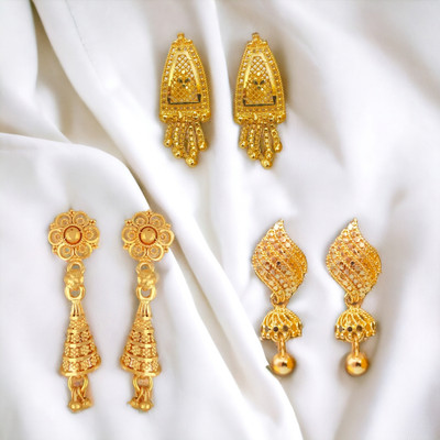 MA FASHION studs Brass Earring Set