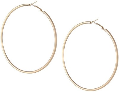 MALIFIONNA Gold Matt Contemporary Hoop Earrings Alloy Hoop Earring