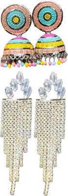 Hernger traders Rainbow-Earrings002_04 & earwo-je-green9@_06 Cubic Zirconia Alloy Earring Set