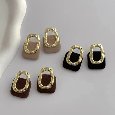 VAGHBHATT Combo of 3 Stylish Square Korean Earrings Geometric Statement for Girls ,Women Alloy Stud Earring