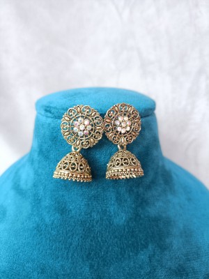 Henuka Jhumka Earrings / earrings for women / jhumka for women / oxidised earrings Diamond Brass Jhumki Earring