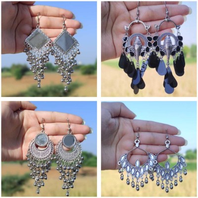 RjEnterprises Oxidised earrings combo for women and girls Jhumki Earring Alloy Jhumki Earring