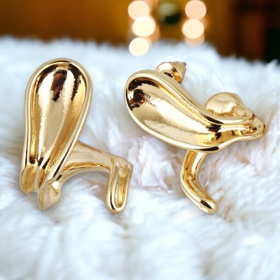 Lucky Jewellery Designer 18k Gold Plated Trendy Stylish Stud Earrings For Girls & Women Brass Stud Earring