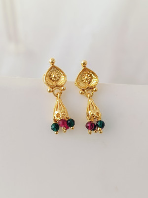 KAKOSHI IMITATION DROP EARRING Ruby, Emerald Brass Drops & Danglers