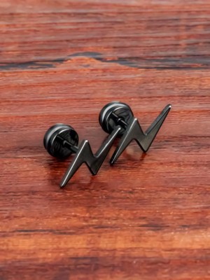 Kairangi Stainless Steel Crystal Stud Earrings for Men and Boys Metal Stud Earring