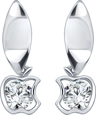 Vivaana Creation apple Solitaire Rhodium Plated earring for Girls & Women Cubic Zirconia Alloy Drops & Danglers