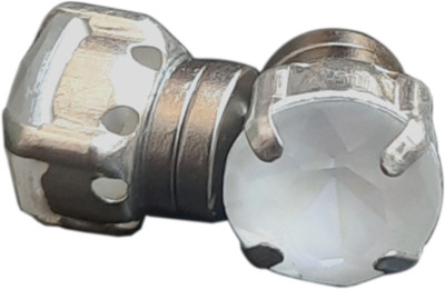 solidindia craft WhiteMagnetic8mmStuds Crystal Alloy Magnetic Earring
