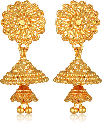 VIGHNAHARTA Vighnaharta Elegant Chandbali jhumki Earring for Women and Girls Brass Jhumki Earring