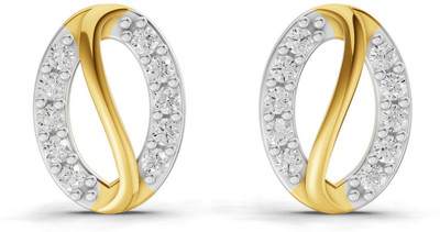 Sparq Certified Lab Grown Diamond & Gold Plated 925 Sterling Sterling Silver Stud Earring