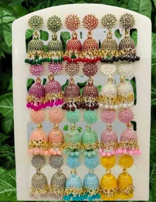 MEHAK CREATION 12 multi colur earring Aluminum Jhumki Earring