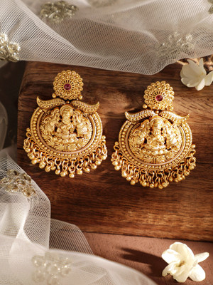 RUBANS Rubans Gold-Plated Chandbalis Earrings Brass Chandbali Earring