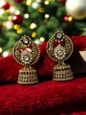 RG Accessories Quality Earings Jhumka for women Designer Wear Diamond Aluminum Jhumki Earring