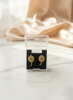 GitsEra AD Earring Ruby Brass Stud Earring
