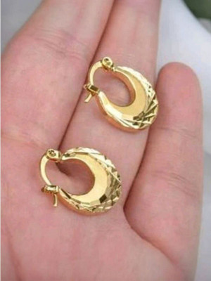 MPC Fancy Gold plated Stainless Steel Stainless Steel Hoop Earring