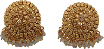 DKS SPARKLING STYLE Stud Earring With Green Colour Drop 1EARRING44-MP Alloy Stud Earring