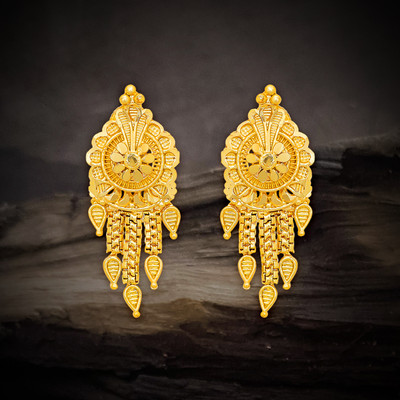 Drashti Collection Traditional Micron Plated Premium Earrings Collection For Women And Girls Brass Stud Earring