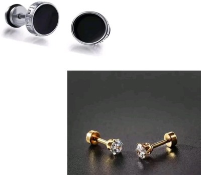 Pine Pearls Pine Pearls Exclusive Zerconiya Earrings For Mens And Girls-07 Zircon Stainless Steel Stud Earring