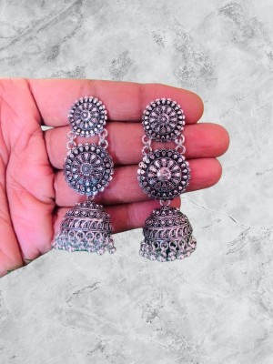 bondsox Latest trendy Silver Jhumkhas earing for girls and women Alloy Jhumki Earring