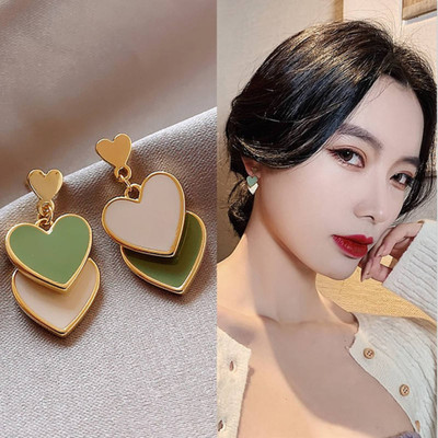 Dressberry Pretty Heart Stylio Drop Fashion Korean Earrings Alloy Drops & Danglers