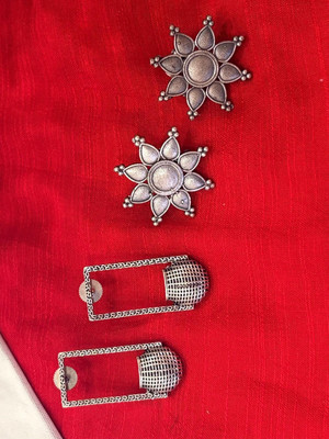 Niska Floral Studs Earrings Brass Drops & Danglers