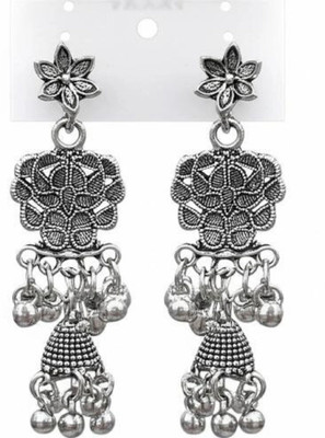 Zivaara Floral Jhumki Earrings Alloy Jhumki Earring
