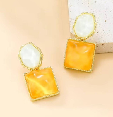 MAHADEV CREATION Korean square Earrings Crystal Alloy Stud Earring