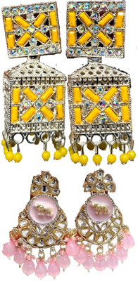 Hernger traders Simple Elegant Versatile Earring for Women Cubic Zirconia Alloy Earring Set