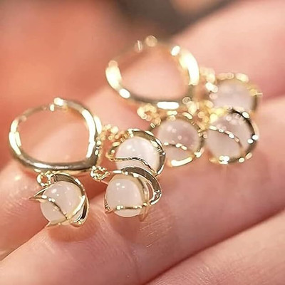 navjai Korean Mini Ear Stud Cubic Zircon Earring for Women & Girls Jewelry Gift 1Pairs Crystal, Pearl Alloy Stud Earring