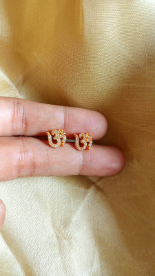 mgm collection Gold plated second studs Gold Stud Earring