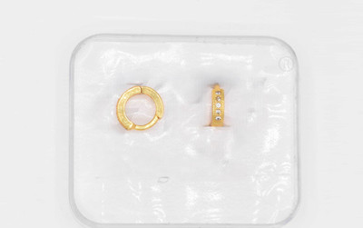 gvg cz bali Cubic Zirconia Gold Hoop Earring