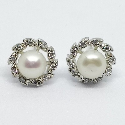 Amarlok KJT-3035 Pearl Copper Stud Earring