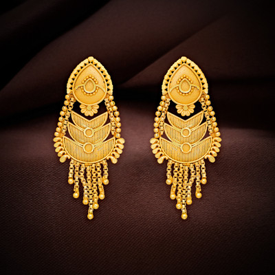 Drashti Collection Traditional Micron Plated Premium Earrings Collection For Women And Girls Brass Stud Earring