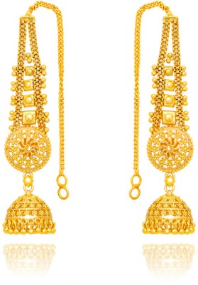 Drashti Collection Traditional Gold Platted Kaanchain Earrings Brass Drops & Danglers