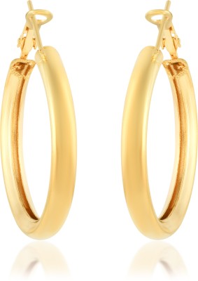 Admier gold plated brass round design Hoop Earrings Brass Hoop Earring