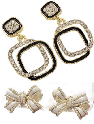 JassaJewelry Korean Elegant Stud Earrings for Girls and Women Alloy Stud Earring