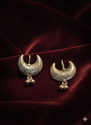 JANKI EARING OXIDIZED GERMAN SILVER Brass, German Silver Drops & Danglers