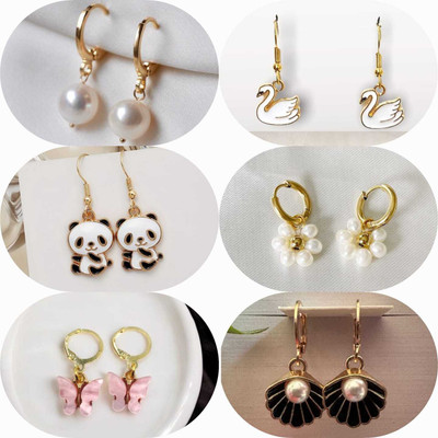 ELCETRATD JEWELLERY Shimmering beautiful pack of 6 earrings combo for women and girls Crystal Alloy Earring Set